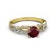 3 - Senna Desire Red Garnet and Diamond Engagement Ring 