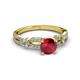 3 - Senna Desire Ruby and Diamond Engagement Ring 