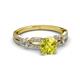 3 - Senna Desire Yellow and White Diamond Engagement Ring 