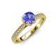 4 - Aziel Desire Tanzanite and Diamond Solitaire Plus Engagement Ring 