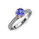 4 - Aziel Desire Tanzanite and Diamond Solitaire Plus Engagement Ring 