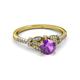 3 - Katelle Desire Amethyst and Diamond Engagement Ring 