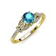 4 - Katelle Desire London Blue Topaz and Diamond Engagement Ring 