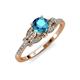4 - Katelle Desire London Blue Topaz and Diamond Engagement Ring 