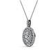 2 - Calice Diamond Double Halo Pendant 