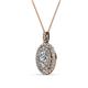 2 - Calice Diamond Double Halo Pendant 