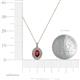 4 - Calice Ruby and Diamond Double Halo Pendant 