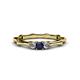 1 - Twyla Diamond and Blue Sapphire Three Stone Ring 