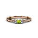 1 - Twyla Diamond and Peridot Three Stone Ring 