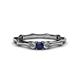 1 - Twyla Diamond and Blue Sapphire Three Stone Ring 