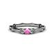 1 - Twyla Diamond and Pink Sapphire Three Stone Ring 