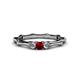 1 - Twyla Diamond and Ruby Three Stone Ring 