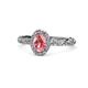 1 - Allene Signature Oval Cut Halo Engagement Ring 