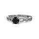 1 - Anwil Signature Black and White Diamond Engagement Ring 