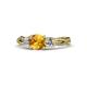 1 - Alika Signature Citrine and Diamond Three Stone Engagement Ring 