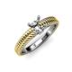 2 - Kelis Desire Two Tone Semi Mount Braided Engagement Ring  