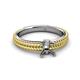 3 - Kelis Desire Two Tone Semi Mount Braided Engagement Ring  