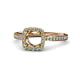 1 - Anne Desire Semi Mount Two Tone Halo Engagement Ring 