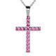 1 - Aja Pink Sapphire Cross Pendant 