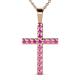 1 - Aja Pink Sapphire Cross Pendant 