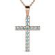 1 - Aja Aquamarine Cross Pendant 