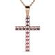 1 - Aja Pink Tourmaline Cross Pendant 