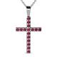 1 - Aja Rhodolite Garnet Cross Pendant 