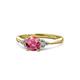 1 - Eve Signature 6.50 mm Pink Tourmaline and Diamond Engagement Ring 