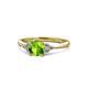 1 - Eve Signature 6.50 mm Peridot and Diamond Engagement Ring 