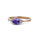 1 - Eve Signature 6.50 mm Iolite and Diamond Engagement Ring 