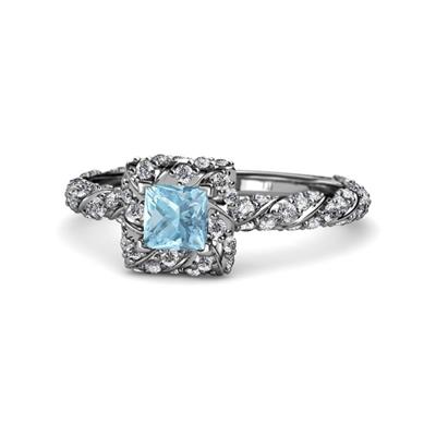 Allene Signature Princess Cut Halo Engagement Ring