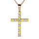 1 - Aja Yellow Sapphire and Diamond Cross Pendant 