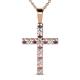 1 - Aja Pink Tourmaline and Diamond Cross Pendant 