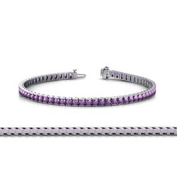 Abril Amethyst Eternity Tennis Bracelet Amethyst ctw Channel Set Womens Eternity Tennis Bracelet K White Gold