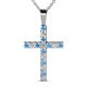 1 - Aja Blue Topaz and Diamond Cross Pendant 