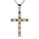 1 - Aja Citrine and Diamond Cross Pendant 