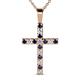 1 - Aja Iolite and Diamond Cross Pendant 