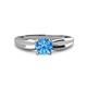 1 - Kelila 6.50 mm Round Blue Topaz Solitaire Engagement Ring 