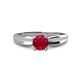 1 - Kelila 6.00 mm Round Ruby Solitaire Engagement Ring 