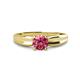 1 - Kelila 6.50 mm Round Pink Tourmaline Solitaire Engagement Ring 