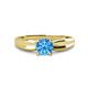 1 - Kelila 6.50 mm Round Blue Topaz Solitaire Engagement Ring 