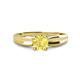 1 - Kelila 6.00 mm Round Lab Created Yellow Sapphire Solitaire Engagement Ring 