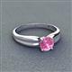 3 - Kelila 6.00 mm Round Lab Created Pink Sapphire Solitaire Engagement Ring 