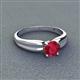 3 - Kelila 6.00 mm Round Ruby Solitaire Engagement Ring 