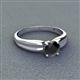 3 - Kelila 6.00 mm Round Black Diamond Solitaire Engagement Ring 