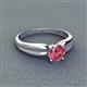 3 - Kelila 6.50 mm Round Pink Tourmaline Solitaire Engagement Ring 