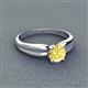 3 - Kelila 6.00 mm Round Lab Created Yellow Sapphire Solitaire Engagement Ring 