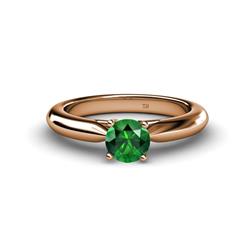 Akila Emerald Solitaire Engagement Ring Emerald Womens Solitaire Engagement Ring ct K Rose Gold