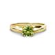 1 - Flora 6.50 mm Round Peridot Solitaire Engagement Ring 