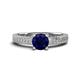 1 - Kaelan 6.00 mm Round Blue Sapphire Solitaire Engagement Ring 